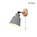 PHYVAL Wood Lamp Bedroom 10mm Wooden base Wall Lamp With Plug Macaron Modern Wall Sconce For Liviing Room