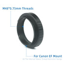 EYSDON M48 To EF T-Ring Adapter for Astronomic Telescopes Connect Canon DSLR Camera EF Mount for Photography