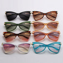 Sexy Women's Cat Eye Sunglasses Metal 2020 Fashion shades Luxury Oversized Sunglasses Female Lady Triangle Eyewear Accessories