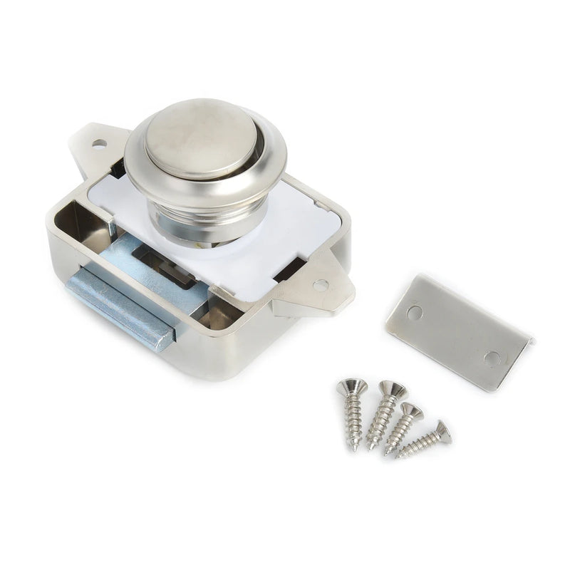 NAIERDI 10PCS Camper Car Push Lock Diameter RV Caravan Boat Motor Home Cabinet Drawer Latch Button Locks Furniture Hardware