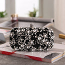 Women's Evening Clutch Bag Party Purse Luxury Wedding Clutches For Bridal Exquisite Crystal Ladies Handbag Apricot Silver Wallet