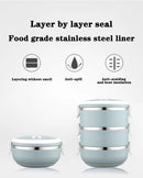 Portable Stainless Steel Thermal Lunch  Box For Kids School Microwave Box Thermal Lunch Box Salad Fruit Food Container Box