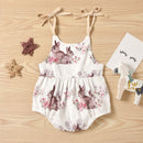 Citgeett Summer Easter 0-24M Infant Baby Girl Rabbit Floral Print Sleeveless Bows Straps Bodysuit Toddler Clothes