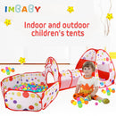 IMBABY Toys Tent Indoor Balls Pool 3 in1 Children's Tent Foldable Crawling Tunnel Outdoor Camping Tent Children's Room House