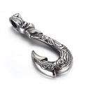 Moana Fishing Hook Pendant Necklace On Neck for Men Legendary Viking Hook Pendant Chain Vintage Men's Accessories Jewelry 2021