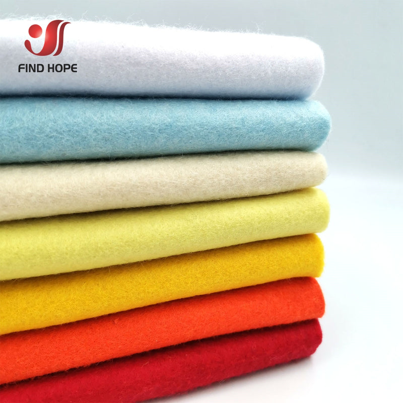 7 Rolls 20*90cm Soft Felt Fabric Non-woven Felt Fabric Sheet  DIY Sewing Dolls Crafts Material 1.4mm Thick