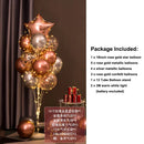 Light Up LED Balloon Stand Kit 13Pcs Balloons Reusable Clear Column Holder Set For Table Floor Wedding Birthday Party Supplies