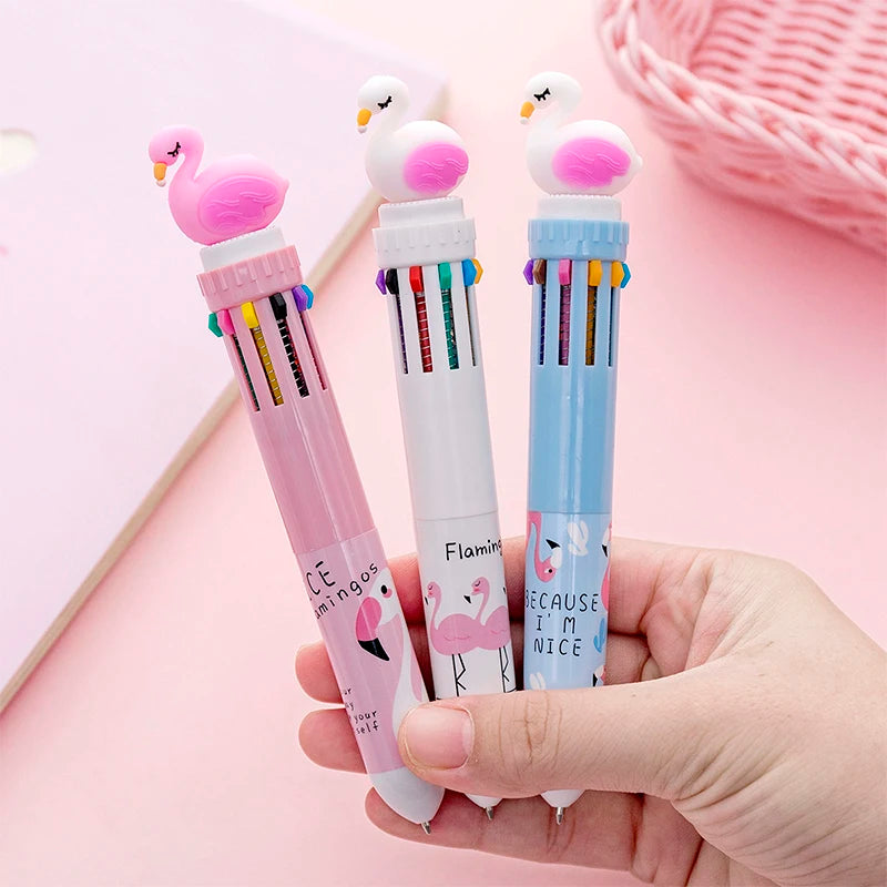 10 Colors Ballpoint Pen Kawaii Stationery Cute Pens Novelty Cute Kawaii Pen Student Writing Gel Pens Learning Office Supplies