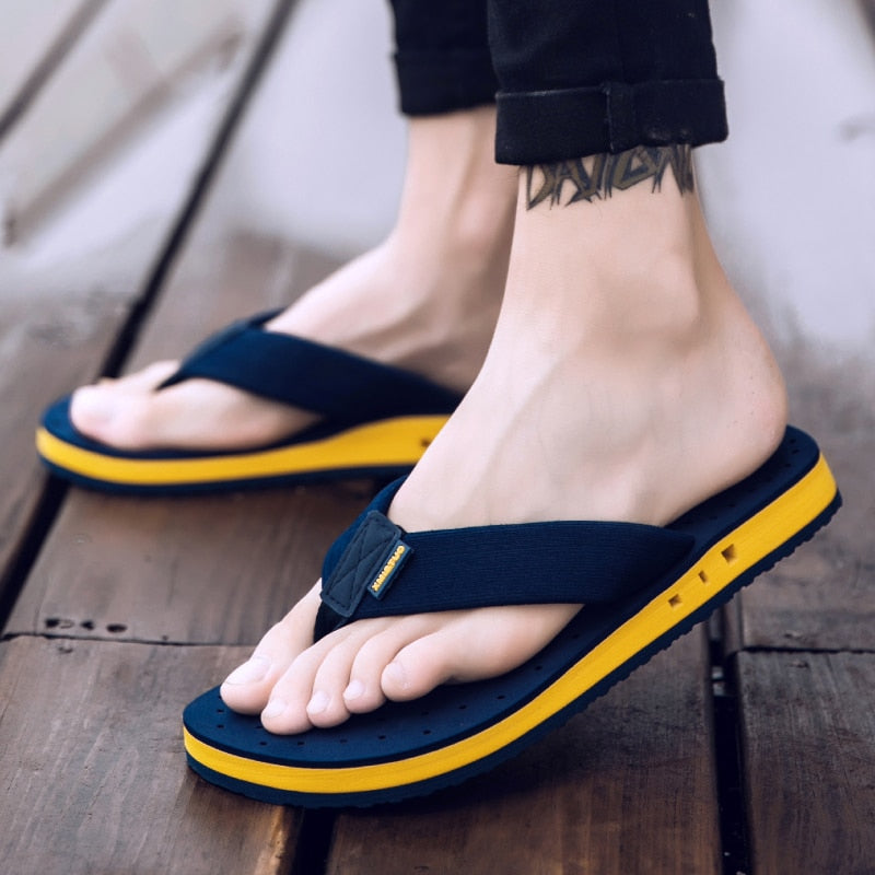 Summer Big Size Youth Men Slippers Of Fish Roman Massage Non-Slip Cool Outside Flip Flops Breathable Thick-Soled Toe Sandals