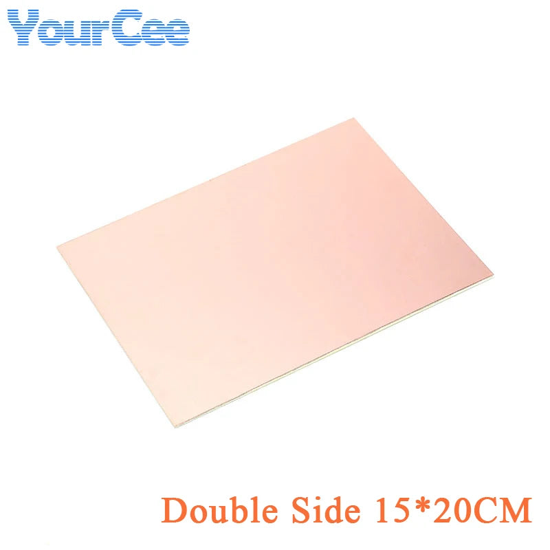 Double Side PCB 20*30CM 15*20 12*18 10*20 10*15  5*10 5*7CM Epoxy Fiber Copper Clad Plate Laminate Laminating DIY Electronic