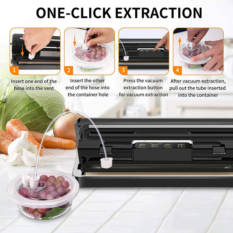 MAXFUTURE Vacuum Food Sealer Automatic Bag Packer Kitchen Food Saver Sous Vide