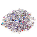 2/5/10PC Edelstahl Kristall Augenbrauenpiercing Lot Zungenpiercing Snake Eyes Großhandel Augenbrauenring Gemischtes Snake Bite Piercing Lot