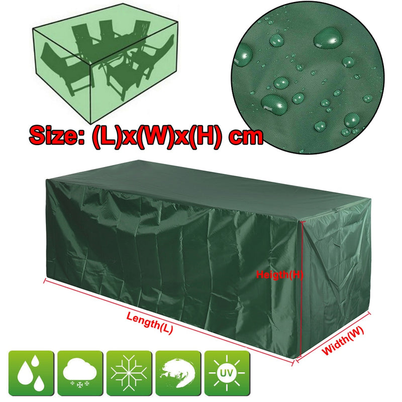 Customized Round Square Waterproof Outdoor Patio Garden Furniture Covers Rain Snow Chair Sofa Table Dust Proof kitchen BBQ Cover