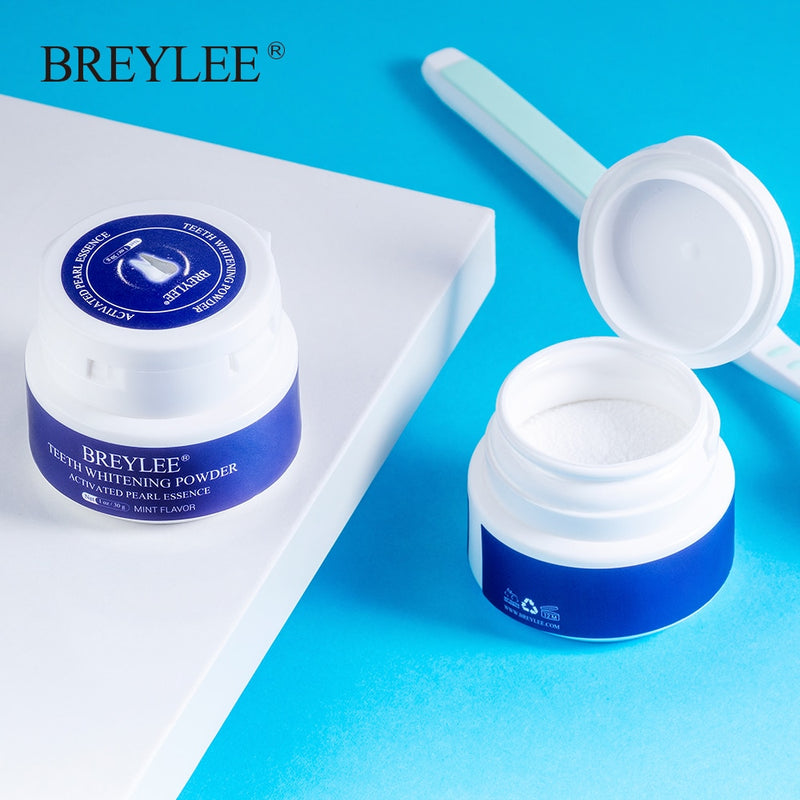 BREYLEE Teeth Whitening Powder Toothpaste Remove Plaque Stains Bleaching Dental Tools Oral Hygiene White Toothbrush Cleaning 30g