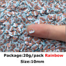 20g Mini Polymer Clay Embellishments Halloween Skull Christmas Candy Cane Mixed Pattern DIY Holiday Crafting Shaker Sprinkles