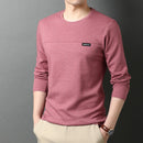 Hochwertiges neues T-Shirt Herren Logo 2023 Modemarke Designer Langarm Slim Fit Unifarbene Oberteile Freizeit Herren Kleidung