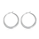 925 Sterling Silver 33mm Big Circle Round Hoop Earring For Women Unusual Earrings 2022 Trend Christmas Jewelry Free Shipping