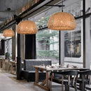 E27 Modern Simple Chandelier Light Rattan Lamp Handmade Bamboo Chandelier Retro Cafe Bar Lounge For Garden Restaurant Bedroom