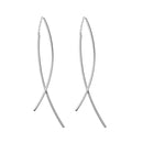 MloveAcc 100% 925 Real Sterling Silver Dangle Earrings Chain Linked Double Stick for Women Girls Jewelry Wholesale