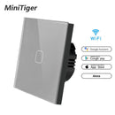 Touch Switch Smart Home Light Switch Wall Interruptor 1 Gang 1 Way Wifi Light Switch EU Standard Work with Alexa Google Home