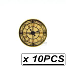Custom Printed Clocks Tile Building Blocks  wall clock 1x2 2x2 MOC Decoration Bricks Round City Alarm Construction Toys
