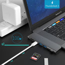 USB 3.1 Type-C Hub To HDMI Adapter 4K Thunderbolt 3 USB C Hub with Hub 3.0 TF SD Reader Slot PD for MacBook Pro/Air 2018 - 2020