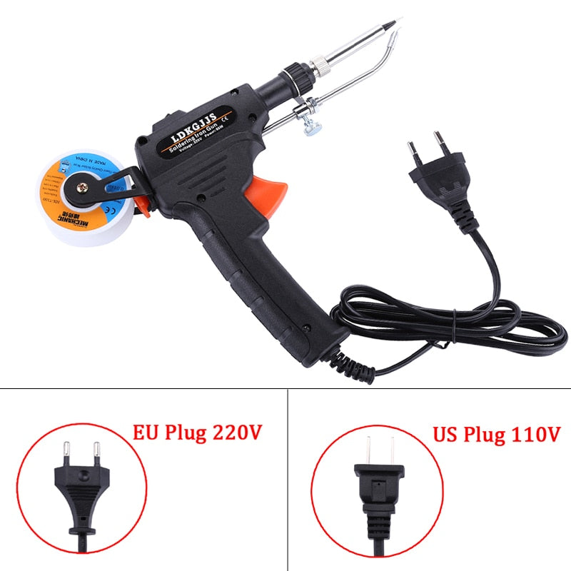 110V/220V 60W Hand-held Electric Soldering Iron Internal Heating Soldering Gun Solda Automatically Send Tin BGA Welding Tools