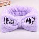 OMG Coral Fleece Hairband Soft Bow Headbands For Women Cute Hair Holder Hairbands Hair Bands Wash Face Nignt Hair Accessories