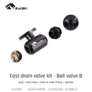 Bykski Valve Kit Drain Push Water Combination Ball G1/4" Computer Case Cooling Copper & Aluminum