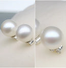 925 Sterling Silber Schmuck Natürliche Oblate Perlenohrringe Schmuck für Frauen 6-8-10mm Süßwasser Einfache Perlenohrringe