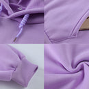 Plus Samt-Sweatshirts Damen Weiß Damen-Kleid mit Kapuze Hoodies Damen Langarm Casual Kapuzenpullover Oversized Pullover Tops