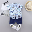 Neue Mode Sommer Baby Jungen Mädchen Kleidung Kleinkind Cartoon Dinosaurier Print T-Shirt Shorts 2tlg/Sets Kinderanzüge Kinderbekleidung