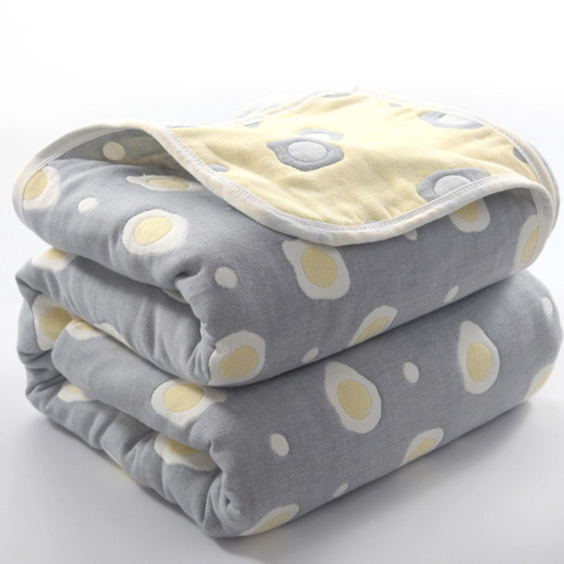 90*100cm Soft Breathable Cotton Baby Blanket for Newborn 6 Layers Muslin Gauze Growth Baby Quilt Newborn Baby Bath Swaddle Wrap