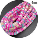 400pcs/Lot 3/4/5/6mm 16inch Round Slice Clay Beads Spacer Beads Polymer Clay Beads For Jewelry Making DIY Handmade Accessories