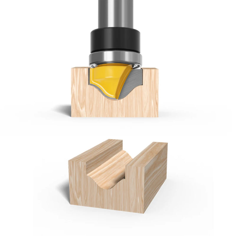 1pc 6mm to 1/2" shank Faux Panel Ogee Router Bit Arc-shaped Riving Bit Tungsten Carbide Woodworking Milling Cutter For Wood