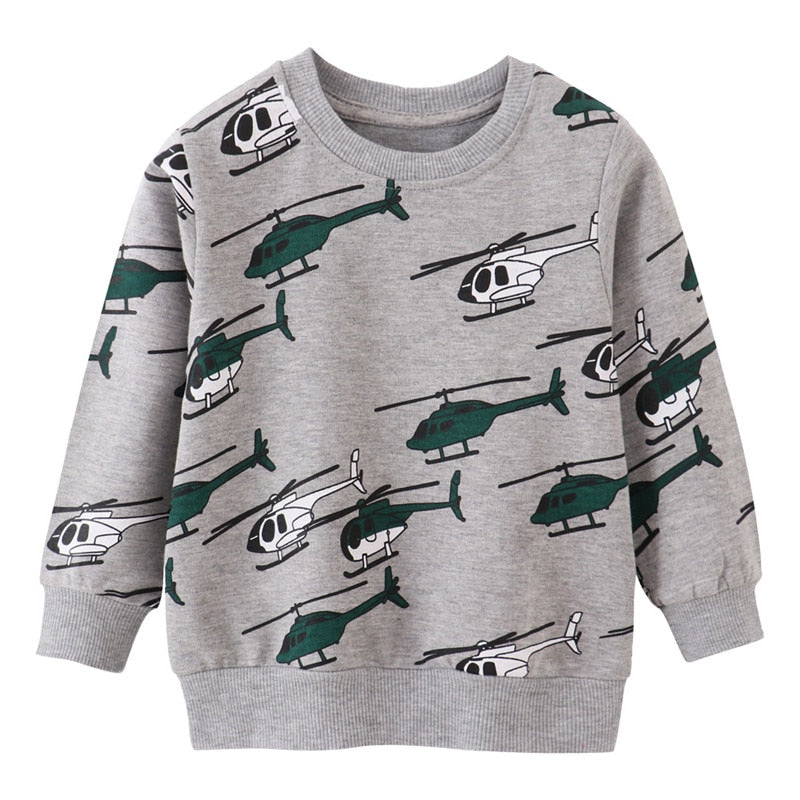 Boys Clothing Cotton Sweatshirts for Autumn Winter Tops Children Hoody Shirts Cartoon Printed Kids Sport Sweaters Boys Girl