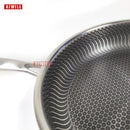 AIWILL HOT 304 Stainless Steel Skillet Household Induction Compatible Nonstick Fry Pan Cookware Use for Kitchen Restaurant 30cm