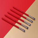 BEILI Red 5PCS Makeup Brushes Synthetic hair Eyebrow Eyeliner Natural goat hair Eyeshadow blending кисти для макияжа