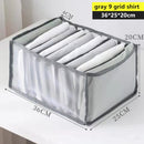 7 Grid Jeans Storage Box Closet Organizer Home Separation Bra Leggings Clothes Storage Case Drawer Wardrobe Divided Storage Bags