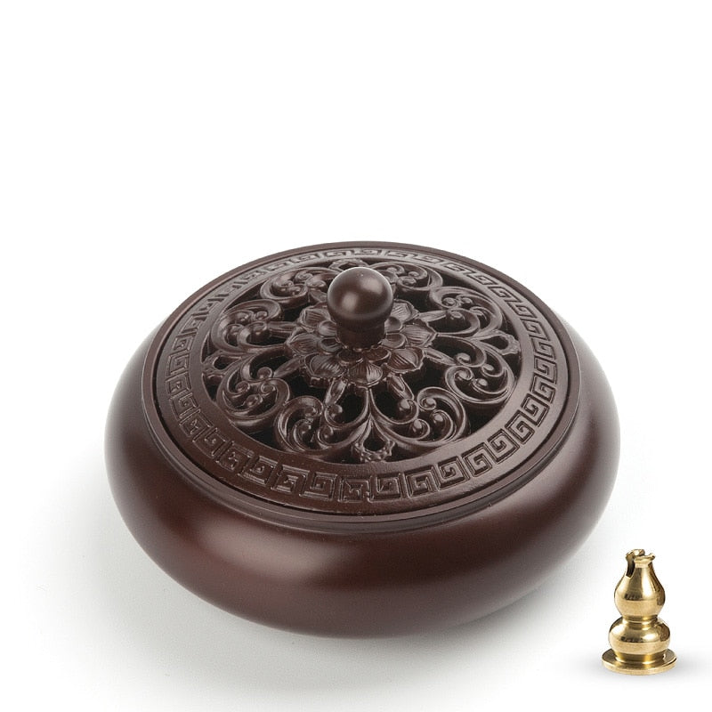 Indoor copper incense burner Aromatherapy Natural Aroma incense coil Fragrance censer holder room home decoration