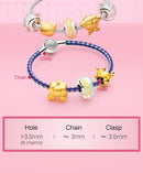 ATHENAIE Colorful Wire Charms Bracelet with 925 Sterling Silver CZ Love Heart Clasp for Women Fit Charm Beads DIY Gift