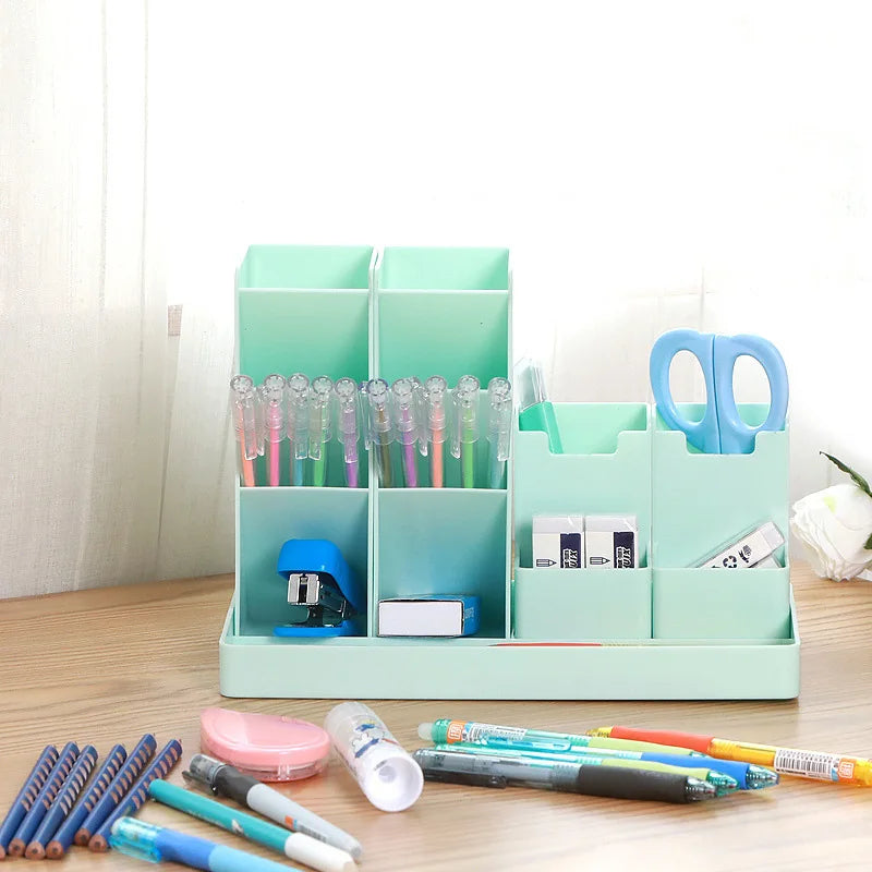 Large Capacity Cute Pen Holder Desk Accessories Pencil Storage Box Desktop Organizer Stand Case School Office Stationery