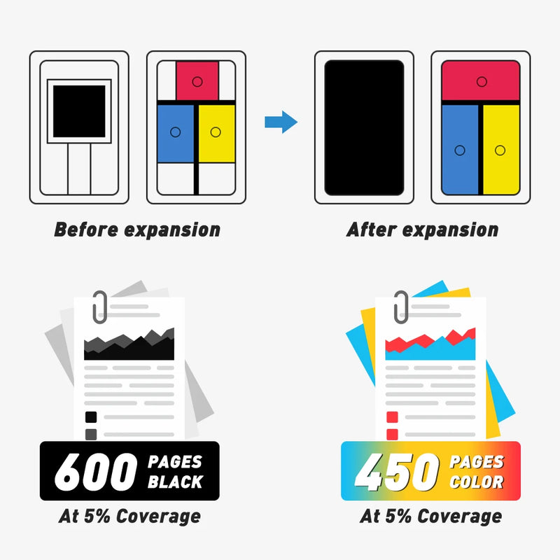 MorePage 302 Ink Cartridge Remanufatured For HP302XL HP 302 For HP Deskjet 2130 2135 1110 3630 3632 Officejet 3830 4520 Printer