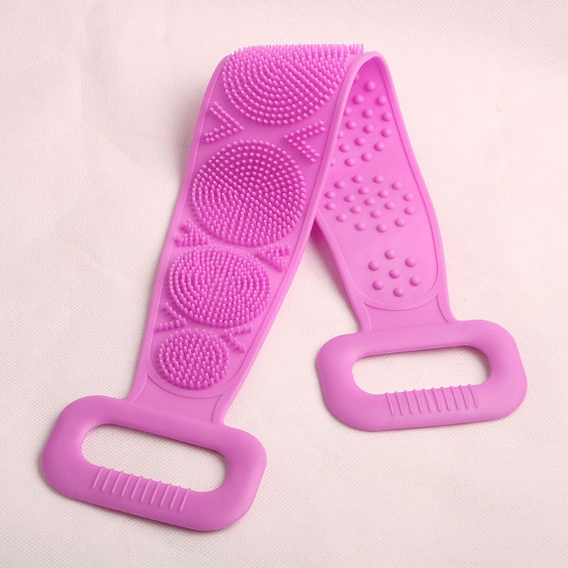 Bath Brushes Towel Soft Silicone Body Brush Bath Belt Exfoliating Massage Back Belt Wash Skin Household Clean Shower Brush