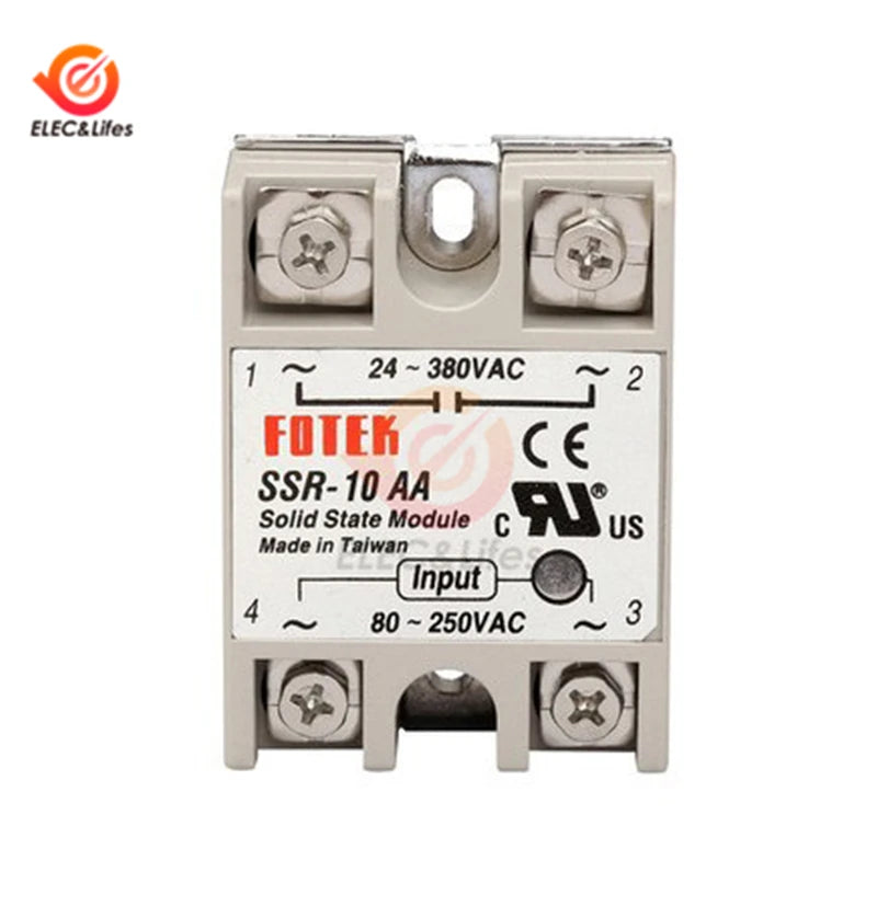 AC 220V Solid State Relay SSR-10AA SSR-25AA SSR-40AA SSR-60AA 10A 25A 40A 60A AC Control AC SSR Relay 80-250VAC TO 24-380VAC