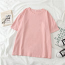 GCAROL Summer T-shirt Women Candy Oversize Boyfriend Style Tops Perfect Basic Tees Render Unlined Upper Garment Pullover 2XL