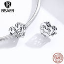 925 Sterling Silver Tree Of Life Infinite Love Heart Zircon CZ Beads Charms Fit BISAER Bracelet Silver 925 DIY Jewelry Making