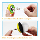 101pcs Set 2 inch Sanding Discs Pad Kit for Drill Grinder Rotary Tools with Backer Plate Includes 60-2000 Grit Sandpapers