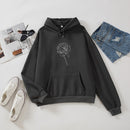 Plus Samt-Sweatshirts Damen Weiß Damen-Kleid mit Kapuze Hoodies Damen Langarm Casual Kapuzenpullover Oversized Pullover Tops