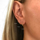 6/7/8/13MM Klassische Creolen für Damen, 925er Sterlingsilber, runde Ohrringe für Herren, Pendientes Huggie Ohrringe, Schmuck Aretes